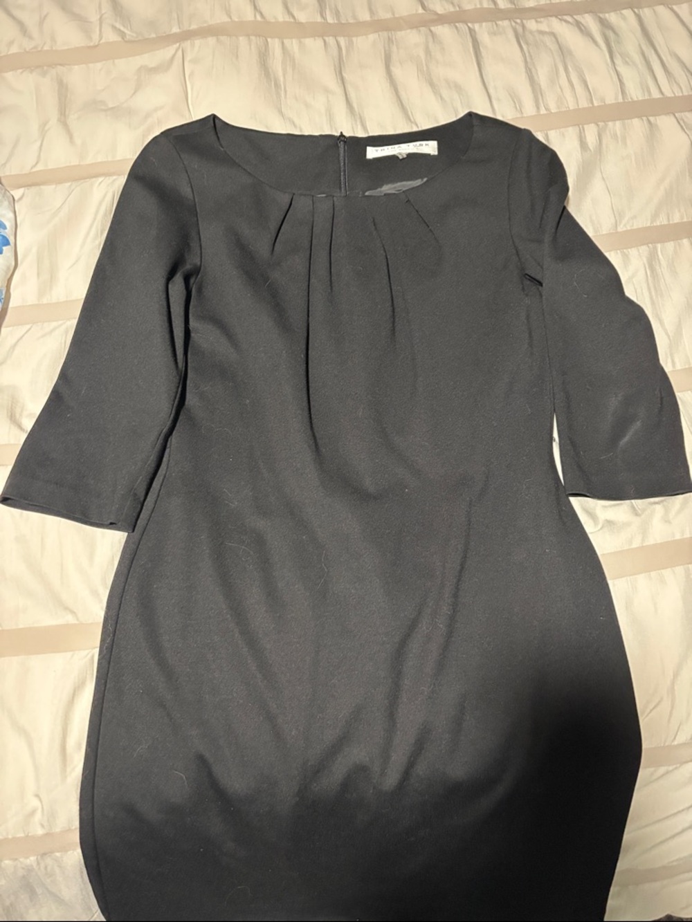 Trina Turk Black Long-Sleeve Sheath Dress